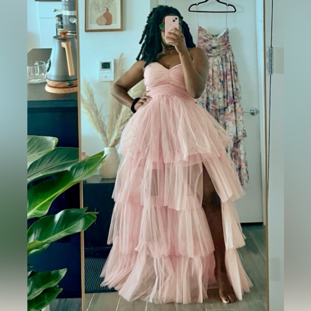 Nasty Gal Pink Strapless Layered Dress - Picture 5 of 5